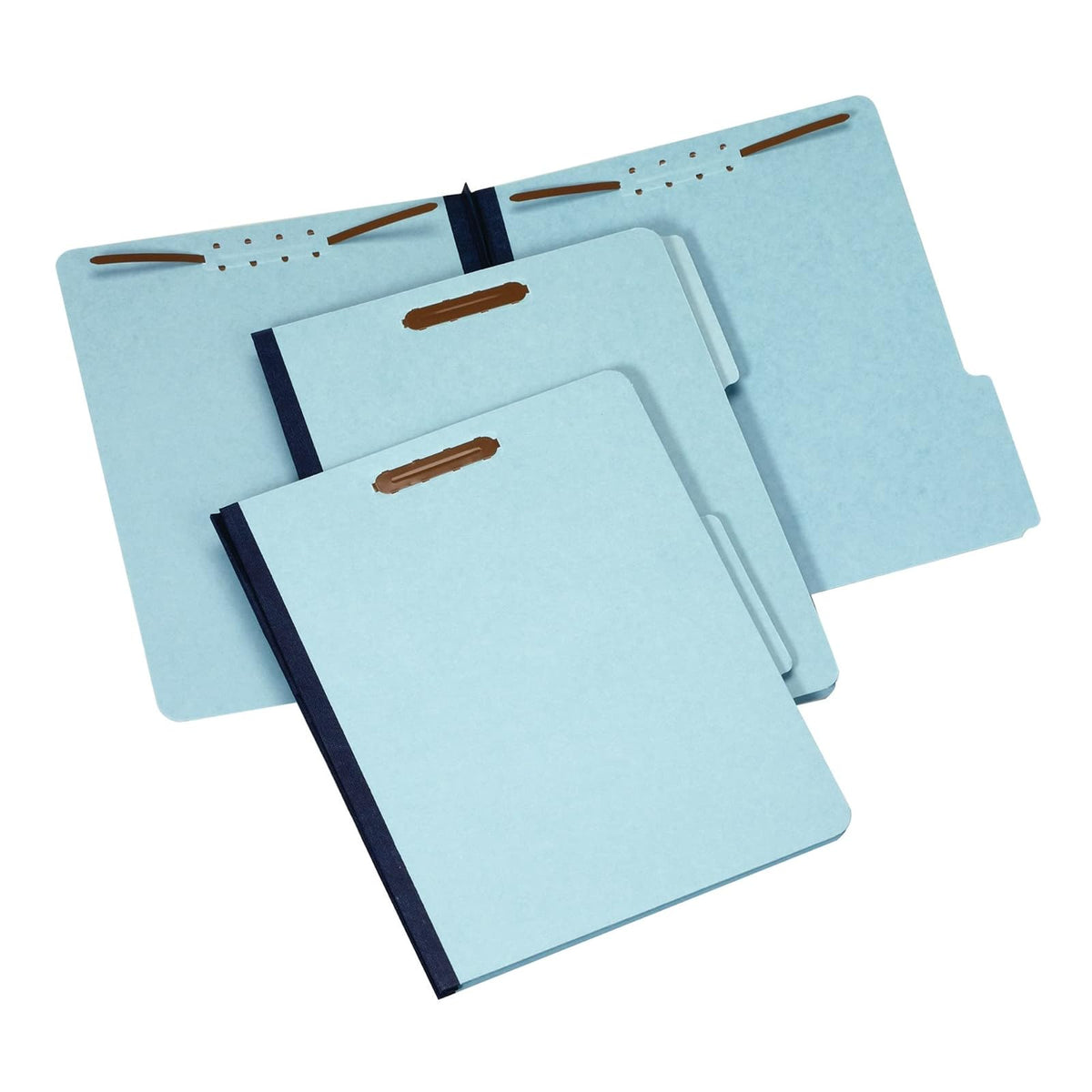 Globe Weis Pendaflex - Carpetas de sujeción de prensado, tamaño carta, azul claro, expansión de 1 pulgada, corte 1/3, 25/BX (615F21-3BLU)