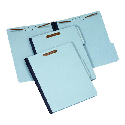 Globe Weis Pendaflex - Carpetas de sujeción de prensado, tamaño carta, azul claro, expansión de 1 pulgada, corte 1/3, 25/BX (615F21-3BLU)