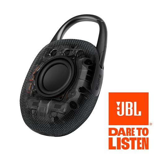 JBL Clip 5 Bocina Portátil Bluetooth, 7W de Potencia, Reproducción 12 Horas, Resistente al Agua y al Polvo IP67 - Blanco