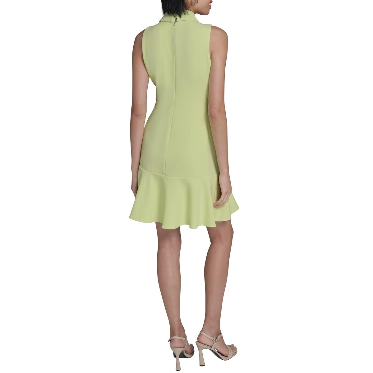 KARL LAGERFELD Collared Sleeveless Above The Knee Sheath Dress Vestido Mujer