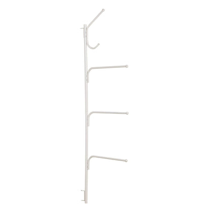 Household Essentials H12101 Bisagra It Clutterbuster Toalleros y Gancho Valet | 3 Toalleros y Gancho Todo en Uno | Blanco