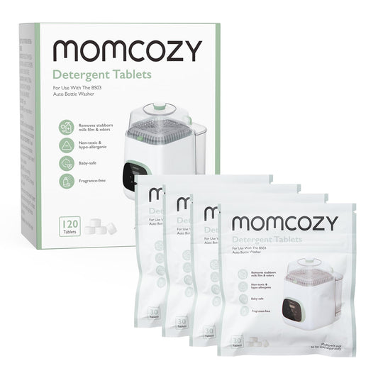 Momcozy Bloque de Lavado Oficial para Lavadora de Biberones KleanPal Pro, 120 Tabletas de Detergente