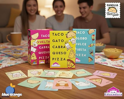 Taco, Vuelta, Cabra, Queso, Pizza | Juegos De Mesa Niños 8 Años | Juego De Mesa | Juegos De Cartas | Regalos para Niños| Compatible con Taco Original | En Español