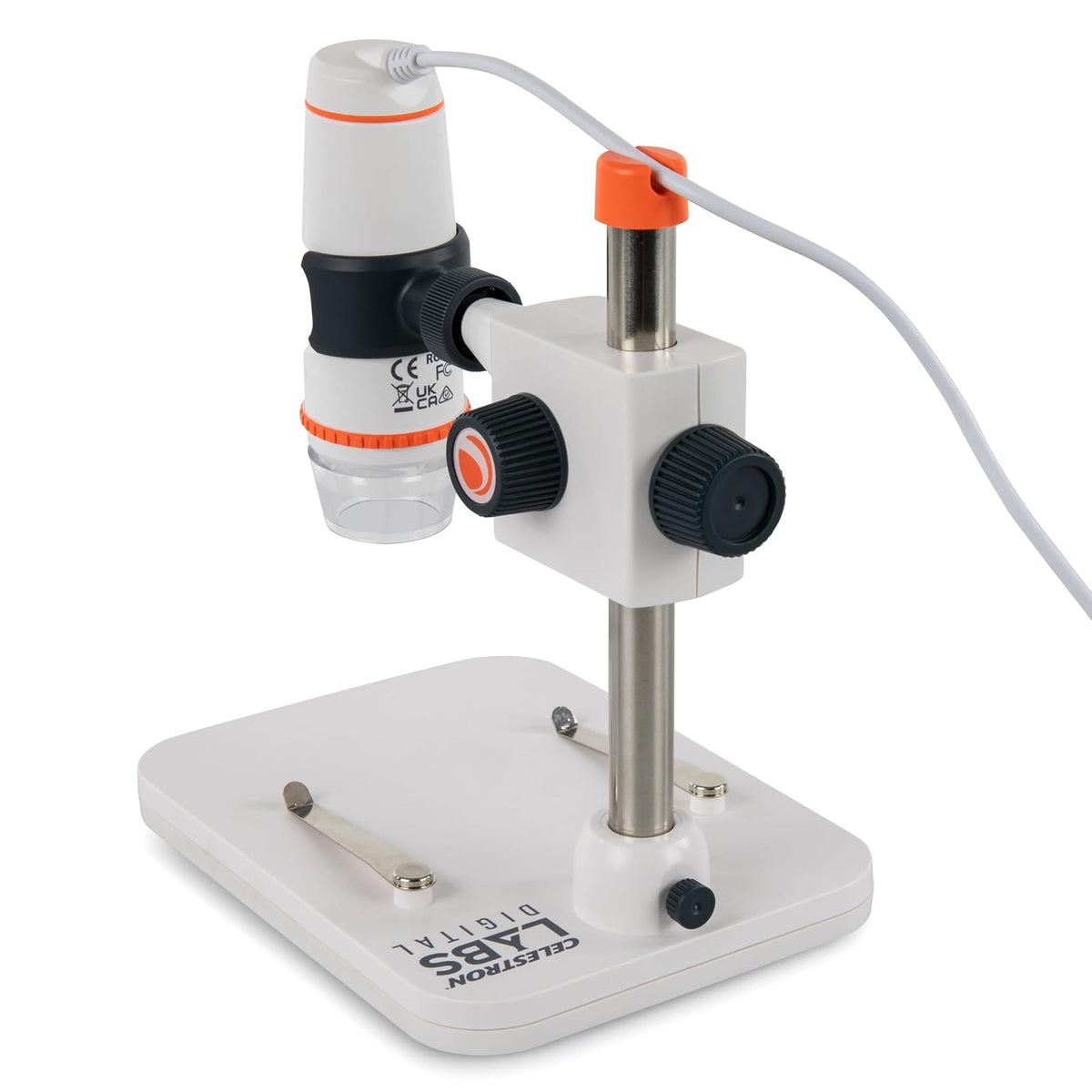 Celestron - Microscopio Digital Pro de 5 MP - Microscopio USB de Mano Compatible con Windows PC y Mac - Aumento 20x-200x - Perfecto para Recoger Sellos, Recoger Monedas