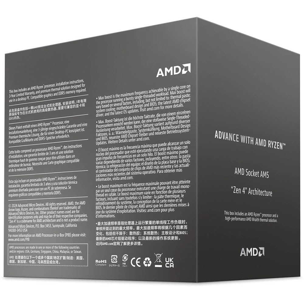Ryzen 5 8400F – 6 Cores 4.2GHz AM5 – High FPS Gaming CPU con Turbo Power