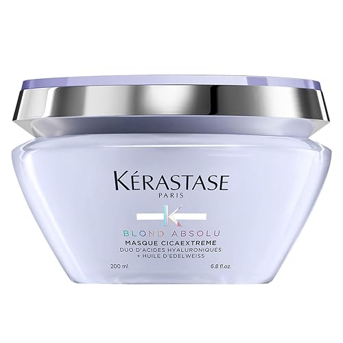 KÉRASTASE Masque Cicaextreme | Mascarilla de reparación profunda para cabello rubio dañado o sensibilizado | Con Ácido Hialurónico y Flor de Edelweiss | 200ml