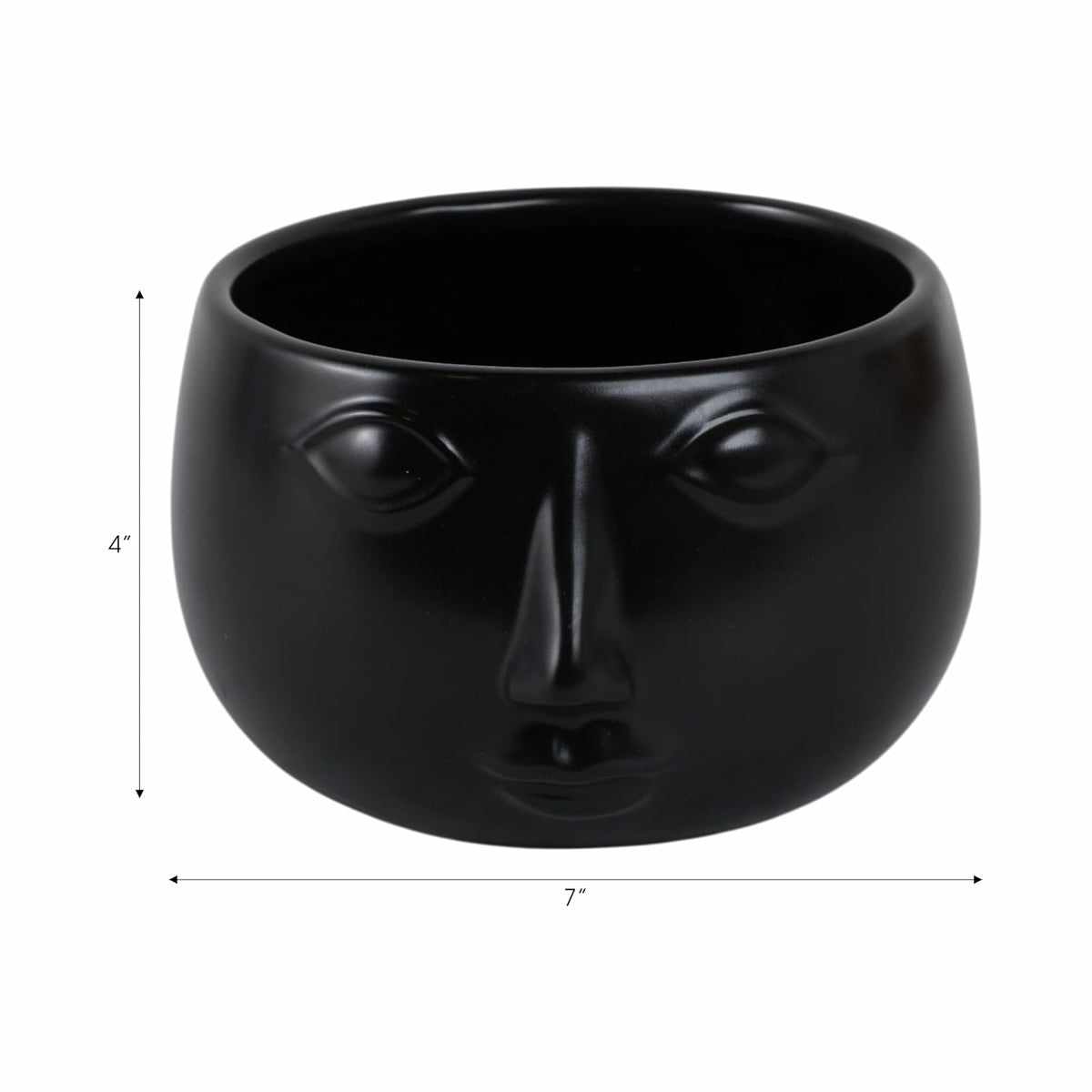 Sagebrook Home 14960-01 - tazón de cerámica, Color Negro Mate