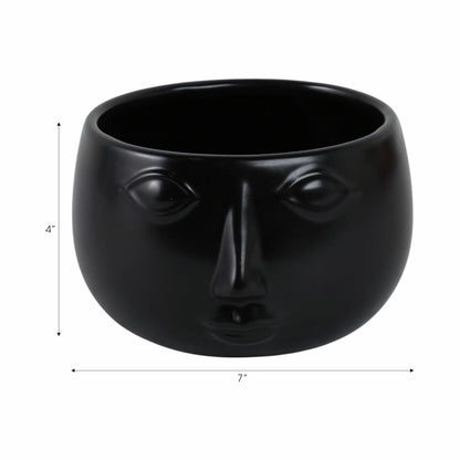 Sagebrook Home 14960-01 - tazón de cerámica, Color Negro Mate