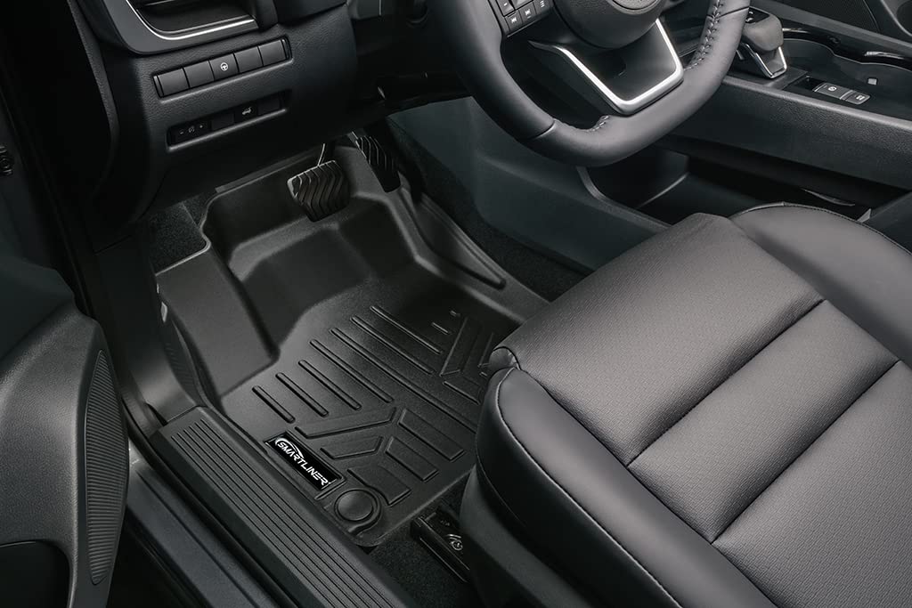 SMARTLINER - Juego de 2 hileras de Alfombrillas de Ajuste Personalizado para Todo Tipo de Clima, Compatible con Nissan Rogue 2021-2025