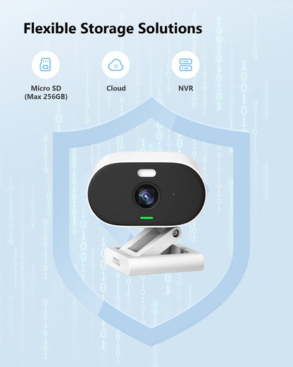 Cámara de Seguridad para Exteriores/Interiores, cámara Wi-Fi 1080P de 2.4 GHz, cámara IP con Cable Impermeable IP65 con visión Nocturna de Color, detección Humana, Foco, Alarma de Sonido