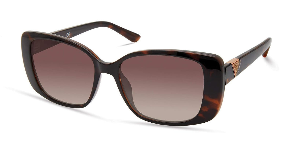GUESS Gafas de sol rectangulares para mujer Gua00006 - 53mm - marrón oscuro