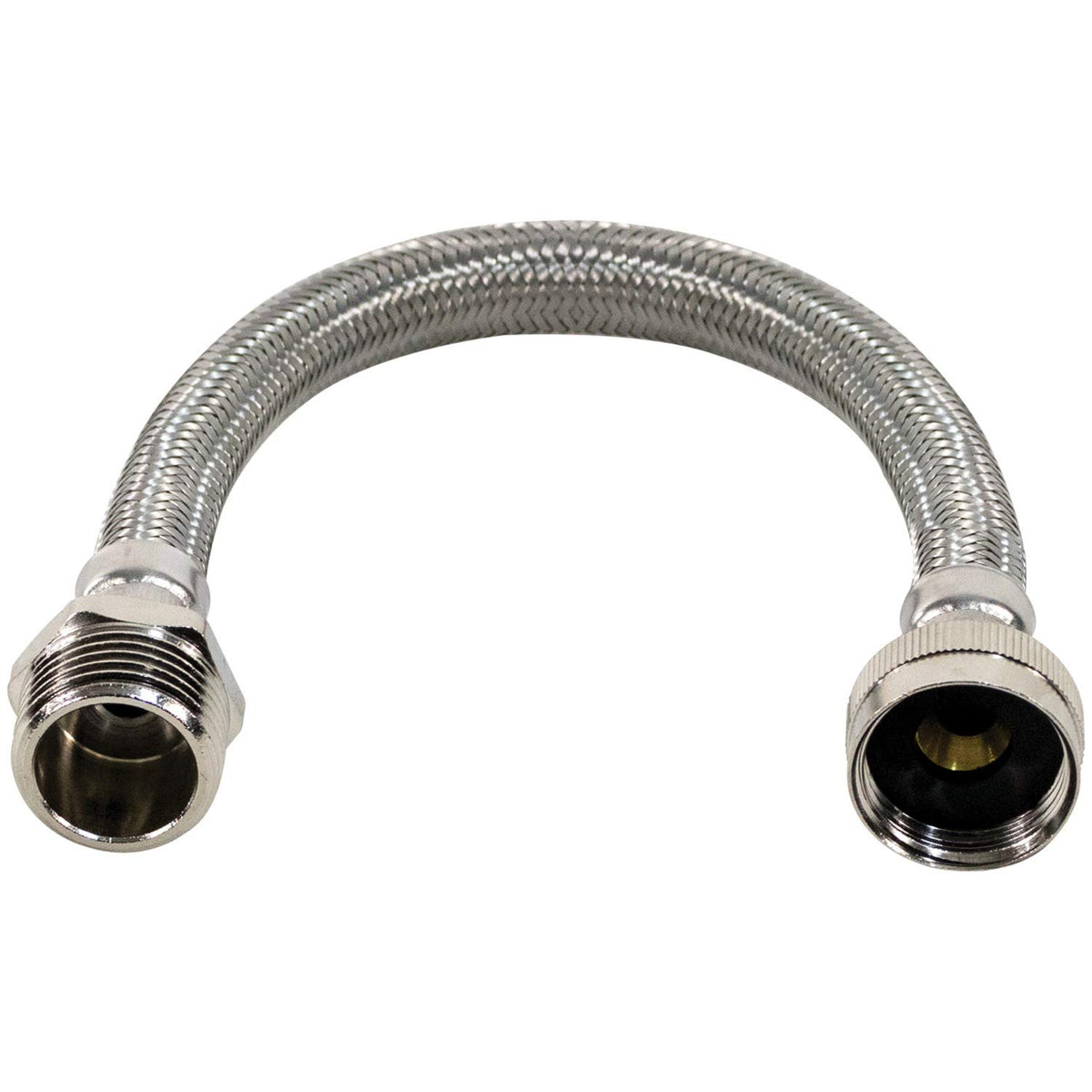 Certified Appliance Accessories WI12SSFM Braided Stainless Steel Water-Inlet Hose, 1 ft