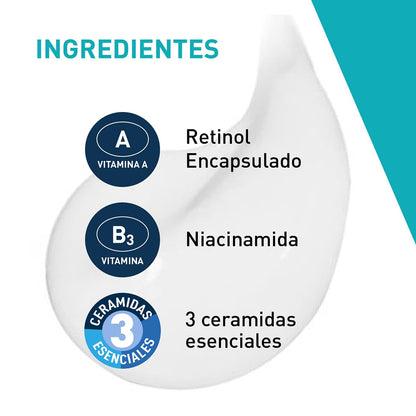 CeraVe Sérum Retinol Anti-Marcas e Imperfecciones con Retinol Encapsulado, Niacinamida y Ceramidas Esenciales, Para Piel Grasa o con Tendencia al Acné, 30 ml