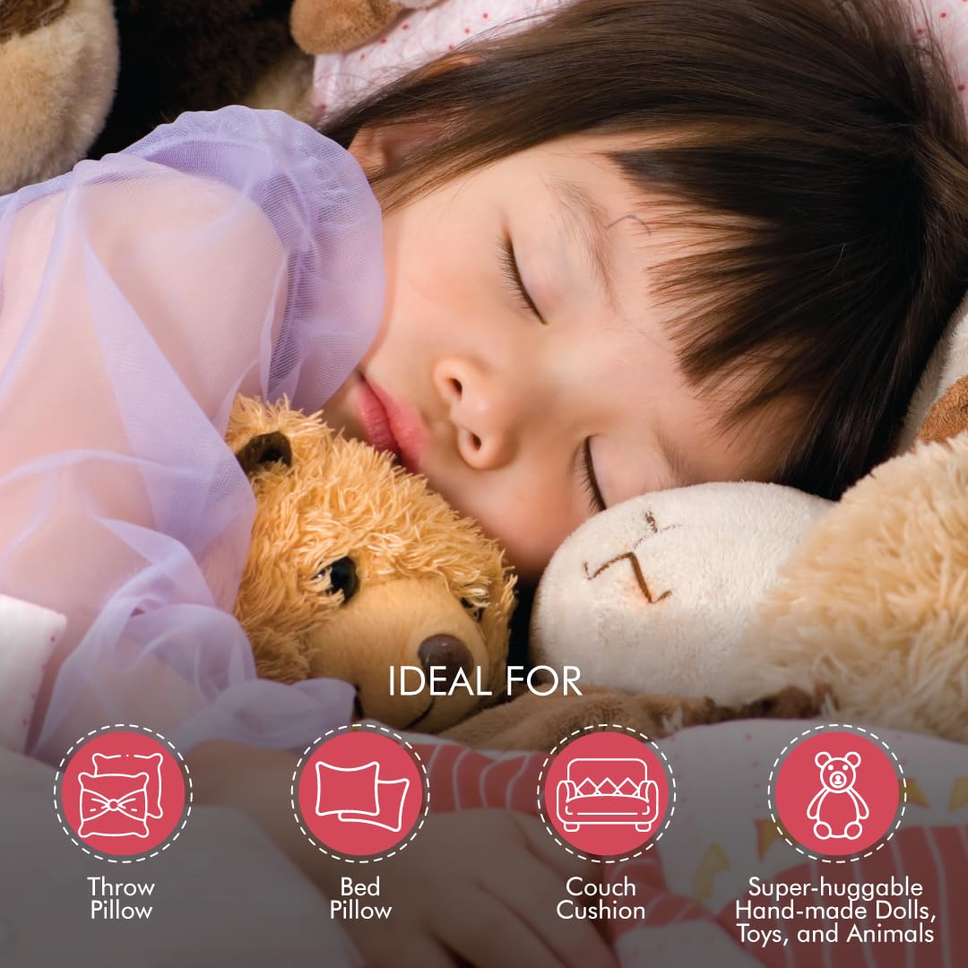 Fairfield - Polietileno Sedoso, Fibra de poliéster de Alta Calidad, Relleno de Almohada Suave para Dormir Tranquilo, Animales de Peluche y Juguetes, Bolsa de 12 onzas