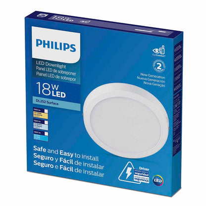 Philips LED Empotrado redondo External slim 18 watts luz blanca neutra