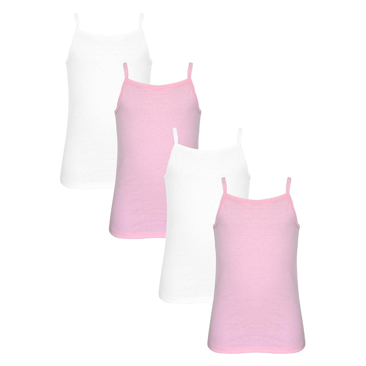 Hanes Originals playera crop con tirantes para niña - G - Blanco - Rosa