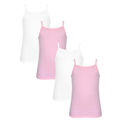 Hanes Originals playera crop con tirantes para niña - G - Blanco - Rosa