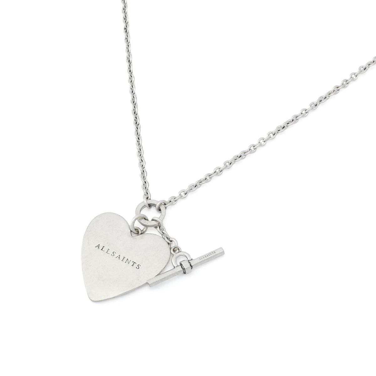 AllSaints Jewelry - Collar con colgante de barra de corazón para mujer