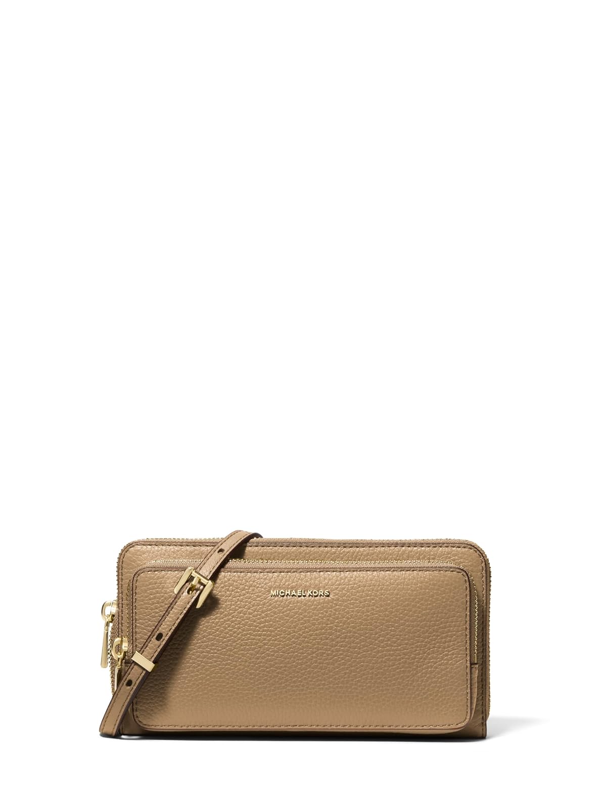 Michael Kors Jet Set Large Continental Crossbody Wallet Jet Set - portafolios cruzada grande Continental Mujer - Talla única - Herrajes dorados - piel guijarros - cáscara