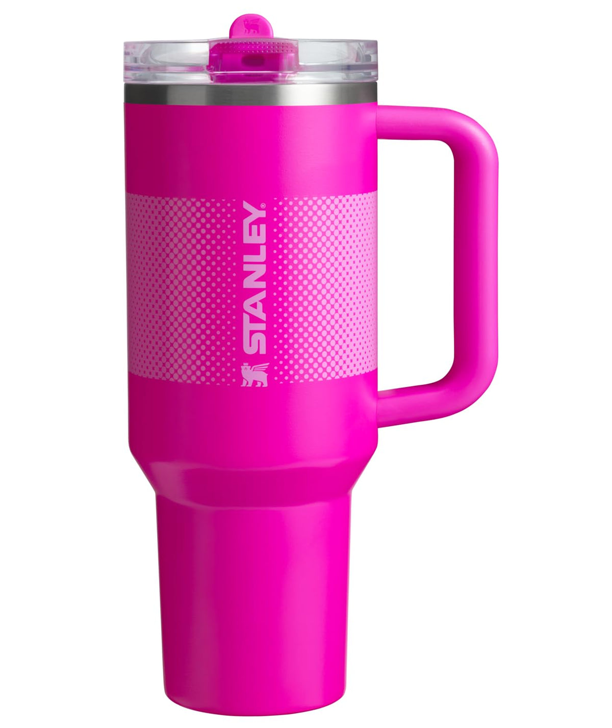 Stanley Quencher ProTour - Vaso con Popote Abatible, Mango Integrado, Acero Inoxidable, Sin BPA - Vivid Violet Fade