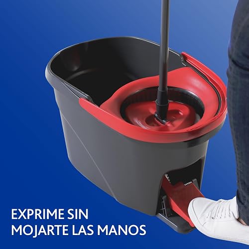 Vileda Easy Wring Trapeador Microfibra y Cubeta con Pedal + 1 Repuesto