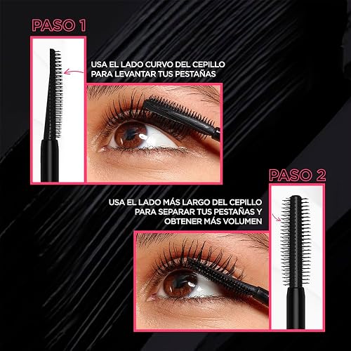 L'Oreal Paris Mascara de pestañas Telescopic Lift A Prueba de Agua, Negro, 10 ml