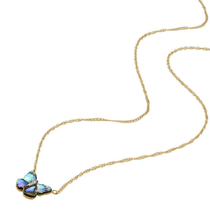 Fossil Collar jf04812710 butterfly wings de acero inoxidable en tono dorado para dama