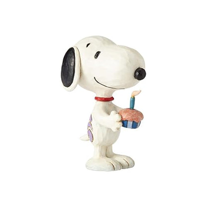 Enesco Peanuts by Jim Shore Snoopy - Mini Figura de cumpleaños