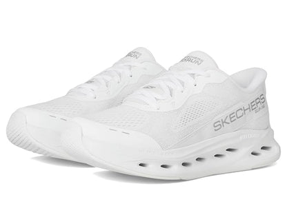 Skechers MAX Cushioning Glide-Step Caledonia Zapatillas para Mujer | Máxima amortiguación, slip-ins manos libres, plantilla Goga mate refrigerada por aire, entresuela Glide Step, goma Goodyear