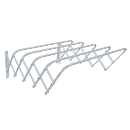 Tendedero de Pared Extensible Tipo Acordeón, Plegable y Compacto, Blanco, Ideal para Interiores y Exteriores, 80 cm