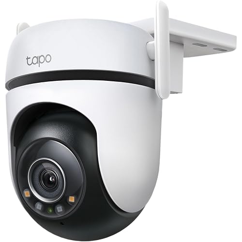 Tapo TP-Link TC42, Cámara de Seguridad Wi-Fi Exterior 2K QHD, Visión Nocturna a Color con Sensor Starlight, Detección Inteligente por IA, Cobertura de 360°, Compatible con Alexa