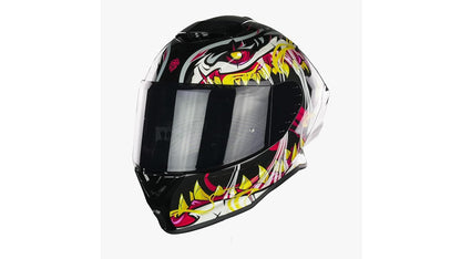 KOV Casco Buster SKUALO Negro Integral para Moto Certificado Dot
