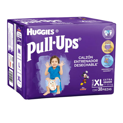 Huggies Pull-Ups Calzoncitos Entrenadores, Edición Limitada Frozen, Talla Extragrande Niño, Paquete con 30 Piezas, Ideal para niños de 18 kg o más