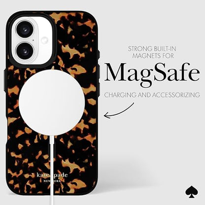 Kate Spade New York Funda iPhone 16 - Compatible con MagSafe - Funda de teléfono de diseño - Tortoise