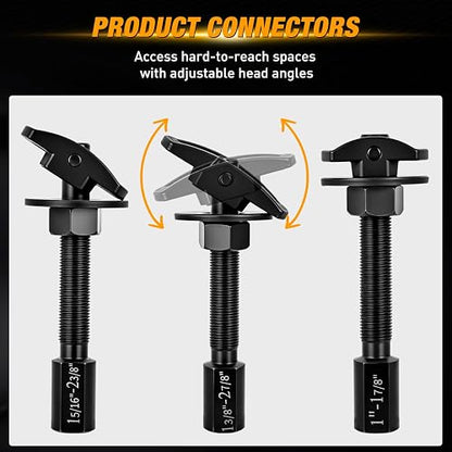 GOOACC Juego de 3 Extractor de rodamientos de Eje Trasero, Kit de Herramientas de extracción de Extractor de rodamientos de Eje con 3 tamaños de 1 a 1-7/8 Pulgadas, 1-5/16 a 2-3/8 Pulgadas y 1-3/8