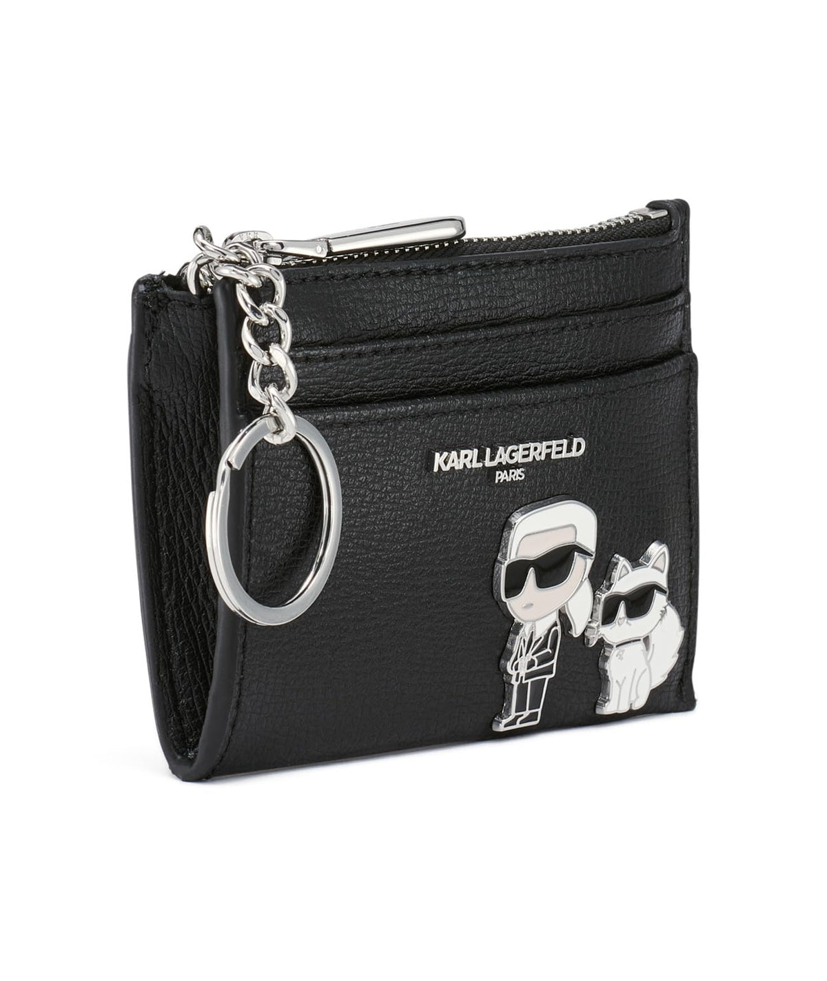 Karl Lagerfeld Paris Choupette SLG - Tarjetero con cierre, Combo Negro, Mediano, Tarjetero con cierre Choupette Slg