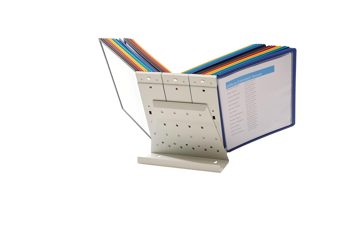 Durable Vario 10-panel Antimicrobial surface-protected pared sistema de referencia, gris (535710), Sistema de escritorio, 10-Panel Assorted