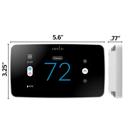 Termostato inteligente Sensi Touch 2 con pantalla táctil a color, programable, Wi-Fi, privacidad de datos, aplicación móvil, bricolaje sencillo, funciona con Alexa, certificación Energy Star, ST76W,