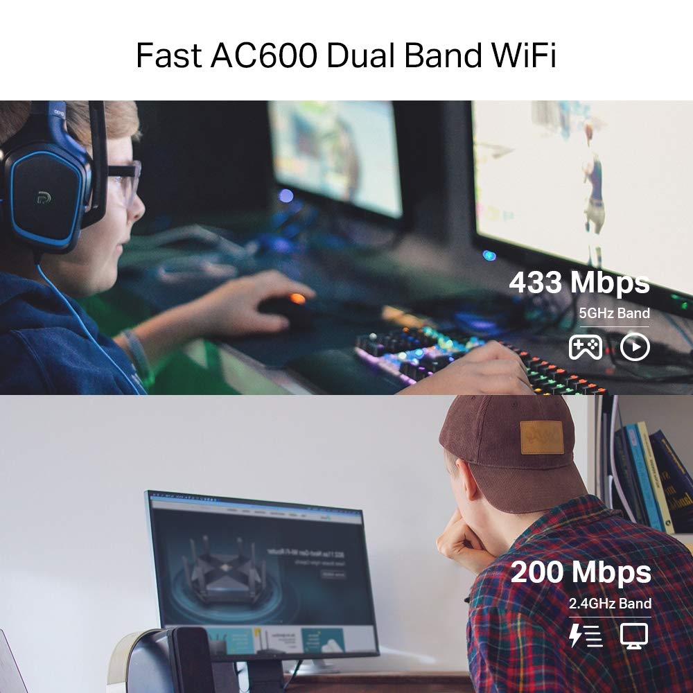 TP-Link Archer T2E, Adaptador PCI Express, Antena WiFi para pc, AC600 Mbps, Dual Band