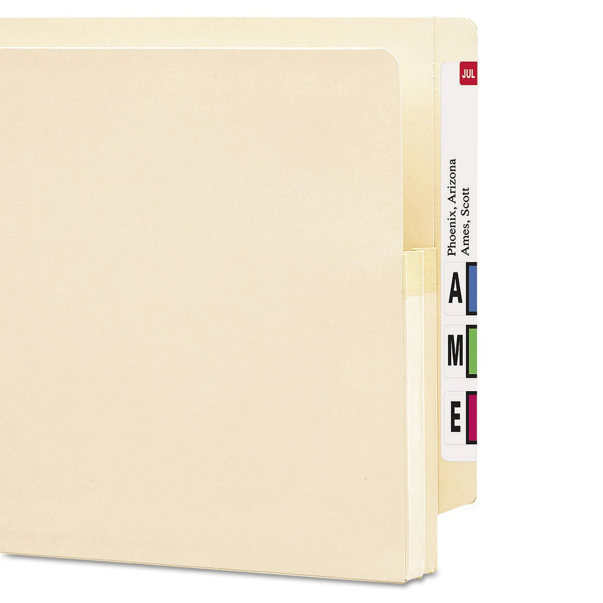 Smead 75114 - Bolsillo para archivos, pestaña reforzada de corte recto, extensión de 1-3/4 pulgadas, tamaño carta, manila, 25 por caja
