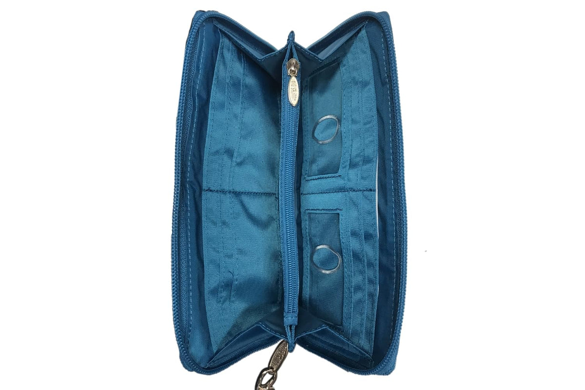 Big Skinny Women's Panther Clutch Slim Wallet, Holds Up to 40 Cards