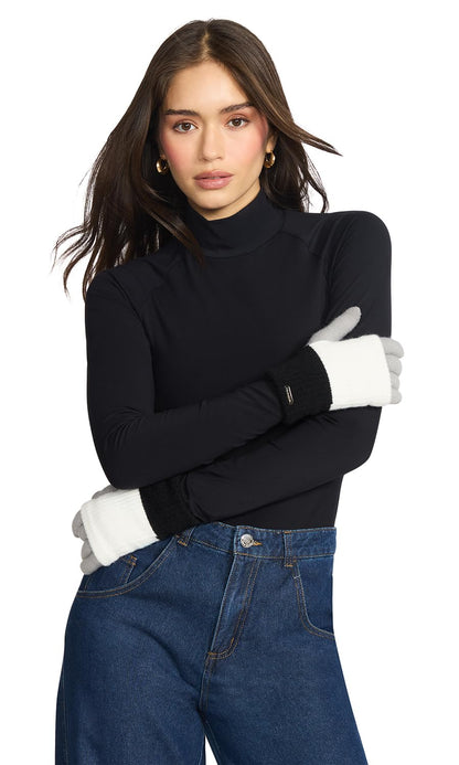 Steve Madden Womens Clockblock Knitlong Cuff Magic GlovesGloves