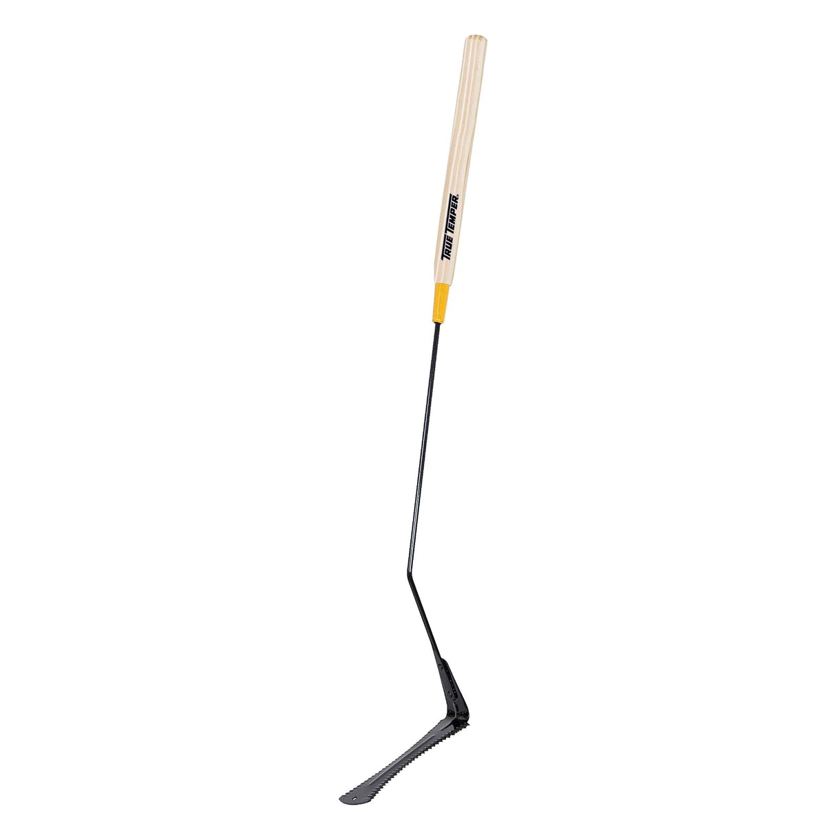 True Temper 2942600 - Látigo de zacate con hoja de acero dentado de doble filo y 22 pulgadas Mango de madera dura