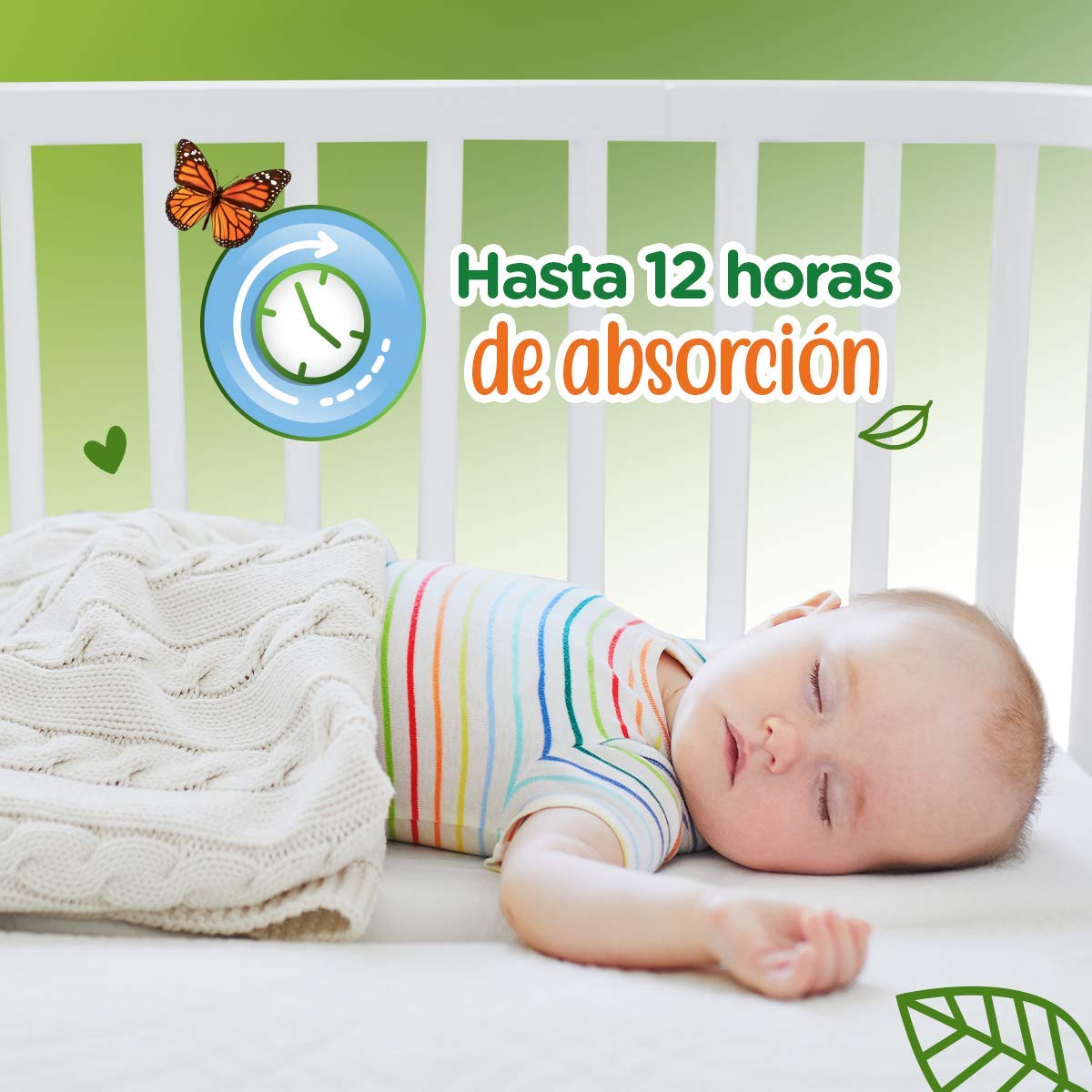 Bio Baby Pañales, Talla Chica/2, 160 Pañales + Toallitas Húmeda, 12 paquetes con 80 piezas, 960 toallitas