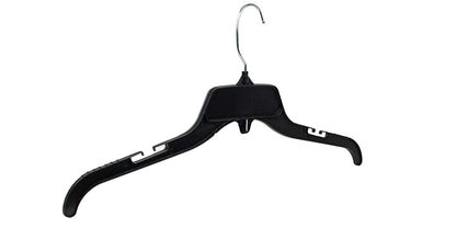 HangOn Recycled Plastic with Notches Shirt Hangers 17 Inch Black 25 Pack