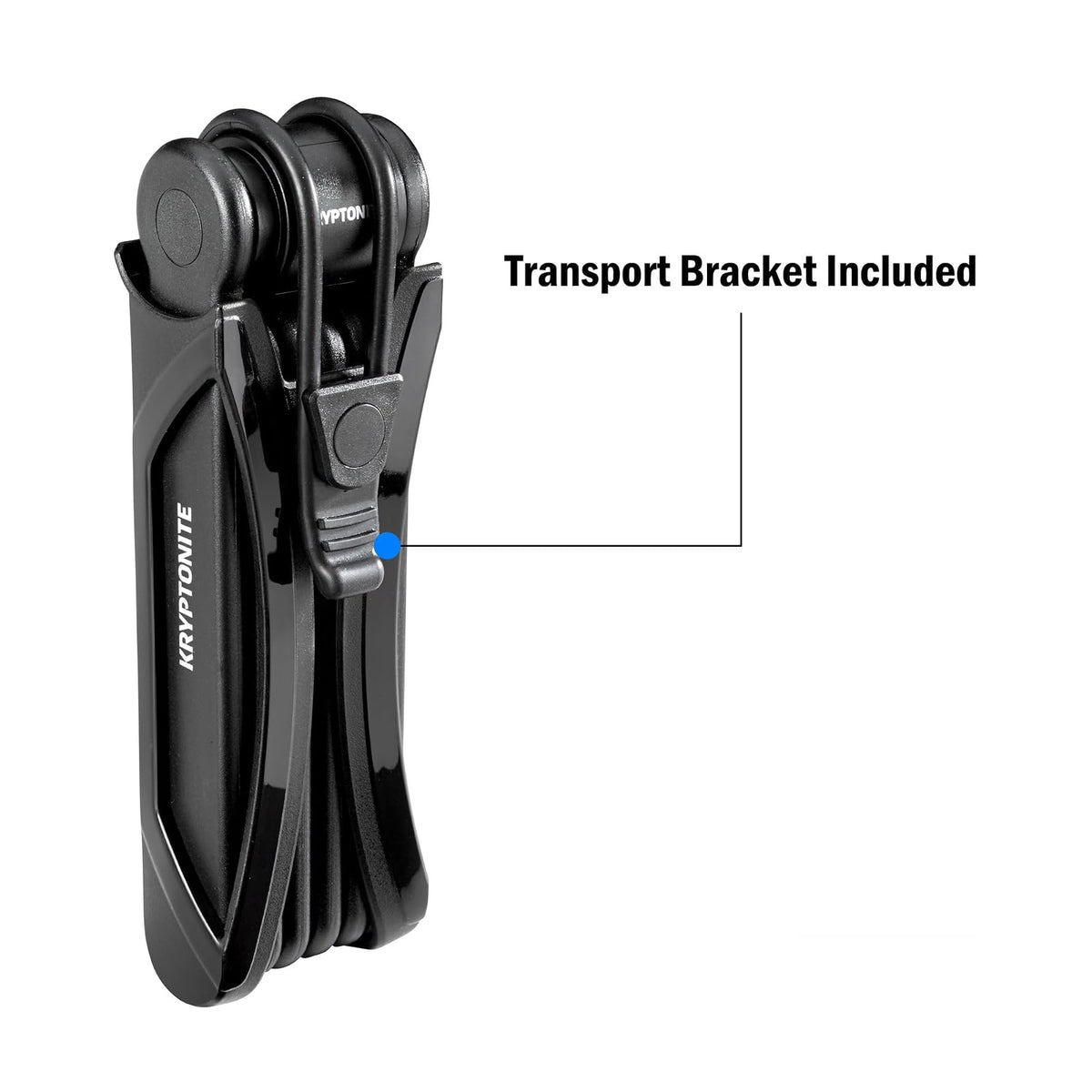 Kryptonite - Candado plegable para bicicleta, compacto, ligero, de alta seguridad, antirrobo, plegable, con 2 llaves y soporte para eléctricas, scooter, de montaña, 88,4 cm
