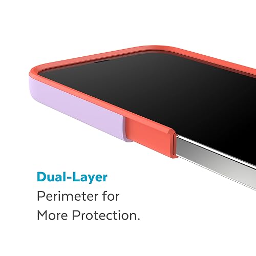 Speck - Funda para iPhone 15 Plus y 14 Plus, protección contra caídas, Resistente a los arañazos, Funda para iPhone MagSafe con Revestimiento Suave al Tacto, iPhone de 6.7 Pulgadas, Doble Capa,