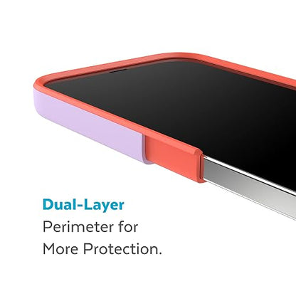 Speck - Funda para iPhone 15 Plus y 14 Plus, protección contra caídas, Resistente a los arañazos, Funda para iPhone MagSafe con Revestimiento Suave al Tacto, iPhone de 6.7 Pulgadas, Doble Capa,