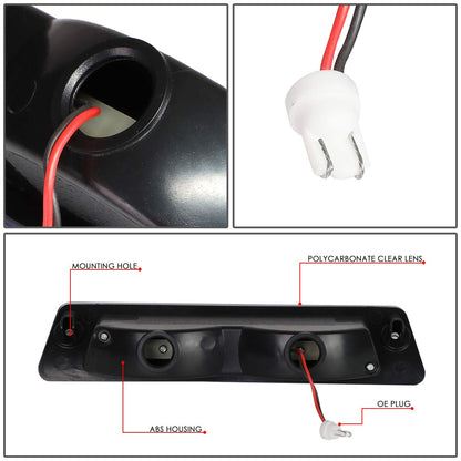 DNA MOTORING 3BL-FM87-LED-BK Luz Freno Trasera LED 3ª Luz Freno Trasera Central Negro