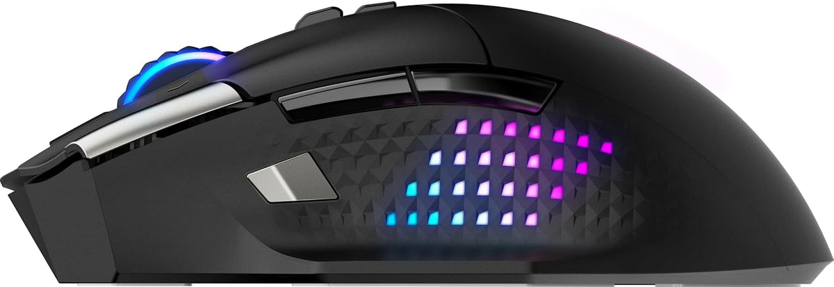 MSI Versa Pro W - Mouse para Juegos, 26000 dpi, 70 M+ Clics, OMRON Micro Interruptor óptico, Sensor óptico, diseño ergonómico de Mano ambitextro, luz RGB